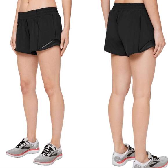 Lululemon Hotty Hot Short *Long 4" Black Size 14 Tall - Picture 1 of 10